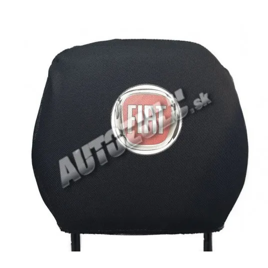 Poťah na hlavovú opierku-čierna Fiat 2 ks