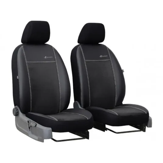 Autopoťahy Exclusive Alcantara 1+1 predné (Alcantara-koža) čierno-čierne