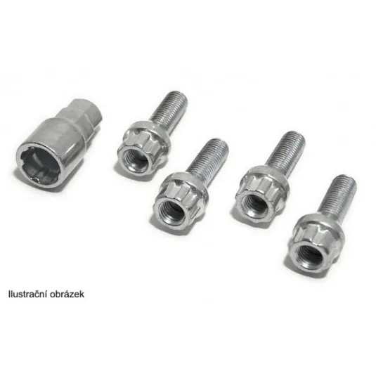 Poistné skrutky kolies C M12x1, 50x26mm guľové sedlo