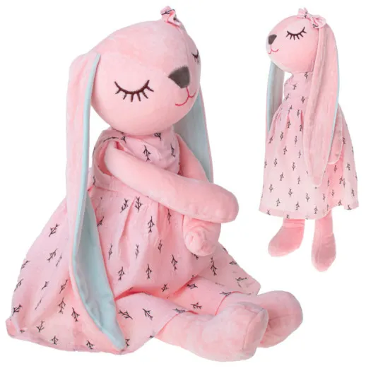 Plyšový králik maskot ružový 52cm