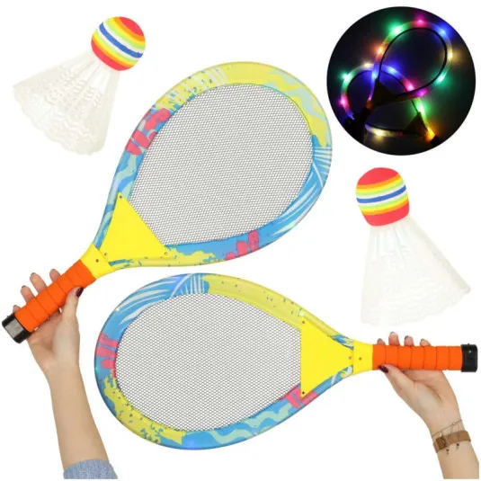LED svietiace tenisové rakety + šípky