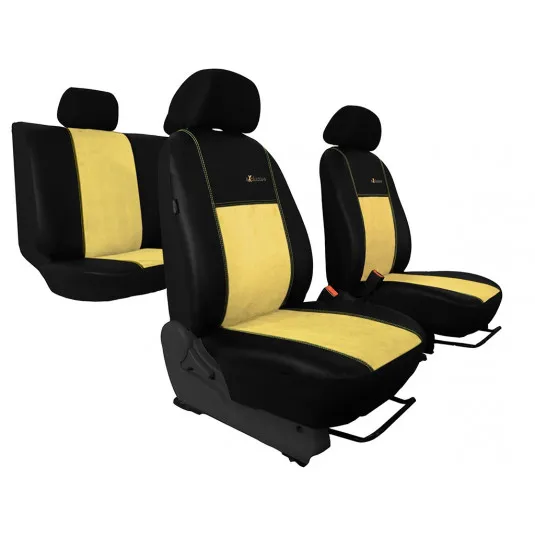 Autopoťahy Exclusive Alcantara béžovo-čierne (Alcantara-koža)