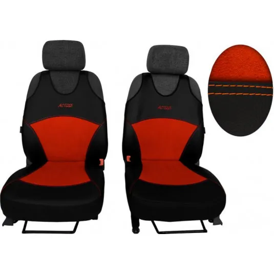 Autotričká Active Alcantara B tehlovo červené (Koža-alcantara)