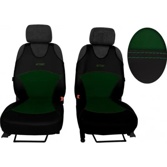 Autotričká Active Alcantara B zelené (Koža-alcantara)