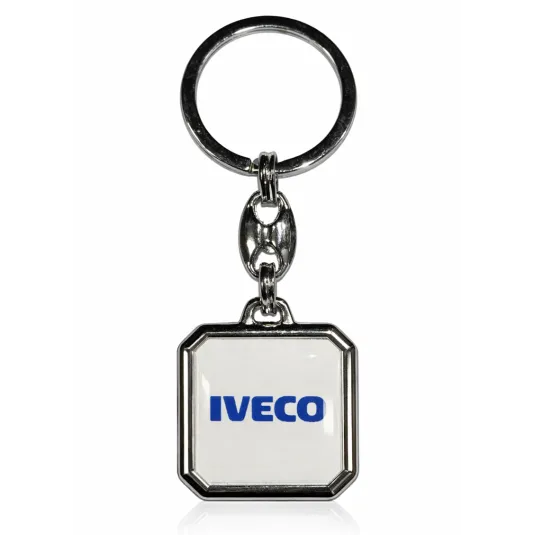 Kľúčenka živicová Iveco hranatá biela