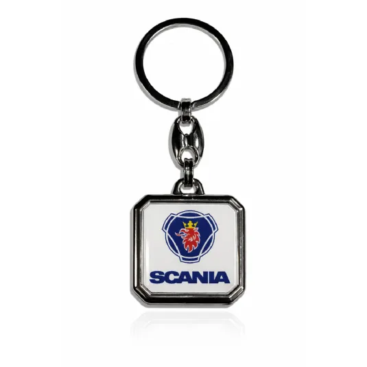 Kľúčenka živicová Scania hranatá biela