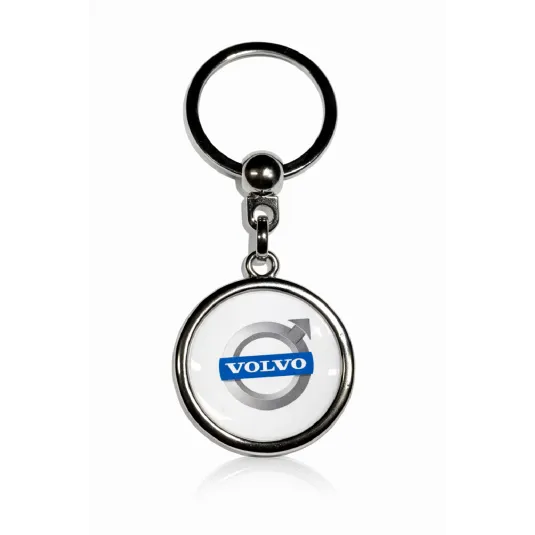 Kľúčenka živicová Volvo okrúhla biela