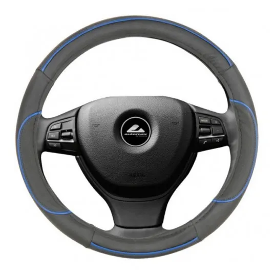 Poťah volantu čierno/modrý ELEGANCE 37-39cm