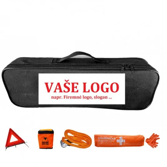 Exkluzívne Taška do auta s vlastným logom + lekárnička a výbava