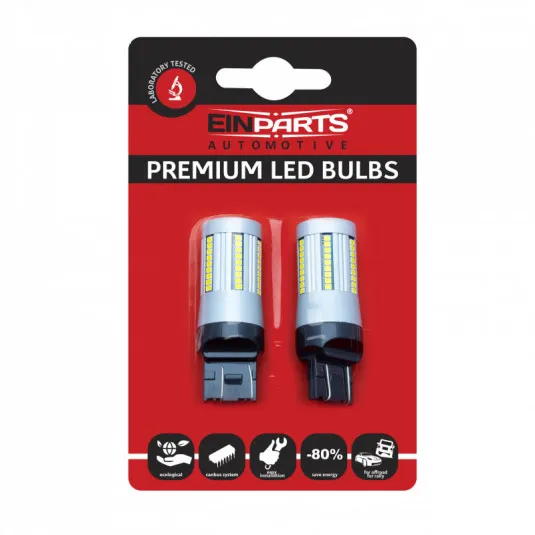 W21/5W LED žiarovka (66 x SMD 2016) 6000k canbus V2