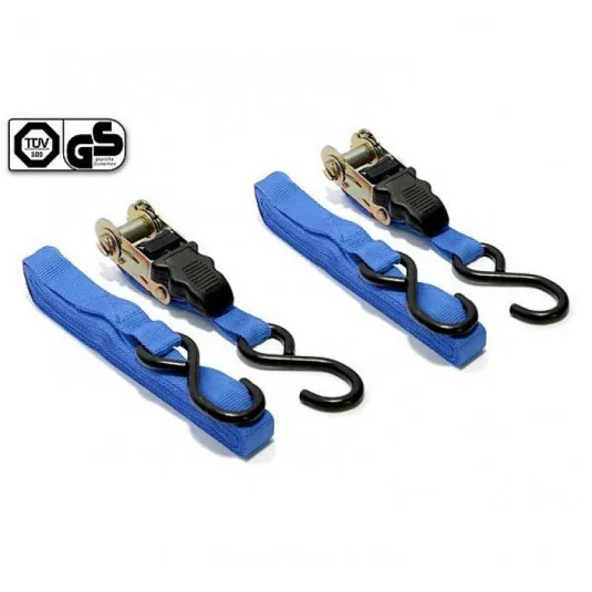 Popruh s račňou a hákmi 2ks 125daN 24mm x 4,50 m TÜV