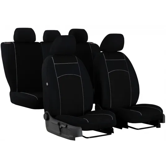 Autopoťahy Tuning 100% čierno-čierne (velour-textil)