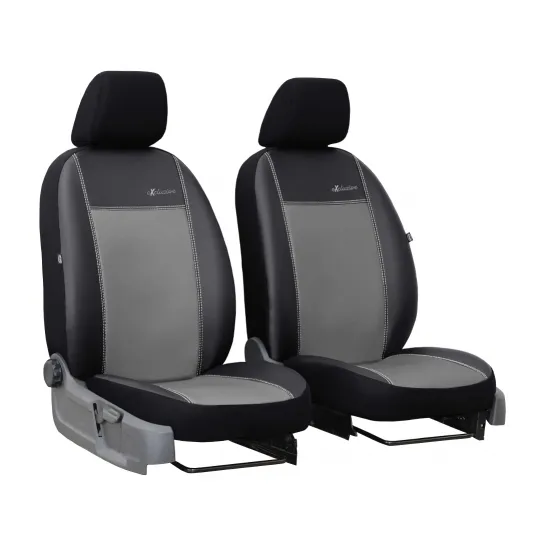 Poťahy pre FIAT TALENTO 1+1 (2014) Exclusive Leather (koža) šedé (vyp)