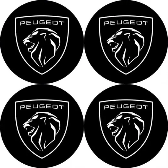 Samolepky 3D PEUGEOT nové logo 4ks