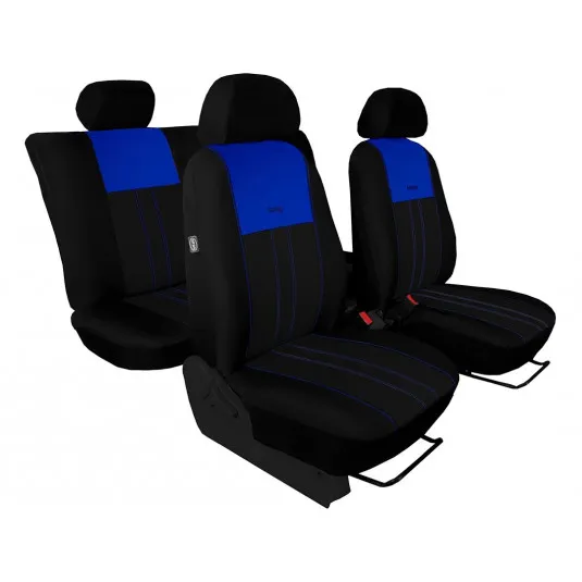 Autopoťahy Tuning Due modro-čierne (velour-textil)