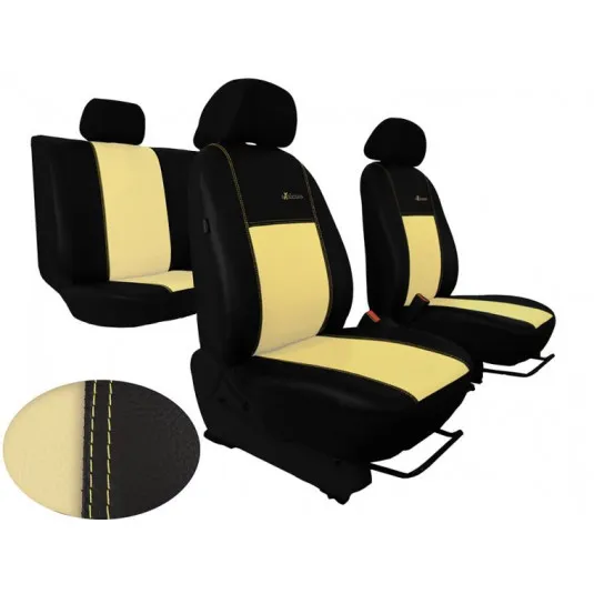 Poťahy pre CHRYSLER 300C SEDAN (2004-2010) Exclusive Leather (koža) béžová (vyp)