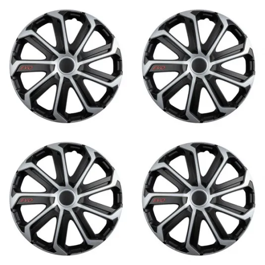 Puklice pre Škoda Evo black&silver 15