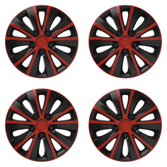 Puklice pre Škoda 14 RAPIDE red and black
