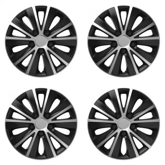 Puklice pre Škoda 15 RAPIDE silver and black