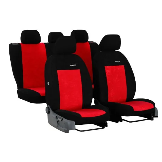 Poťahy pre BMW X1 E84 (2009-2015) Elegance (velour-velour) červená (vyp)