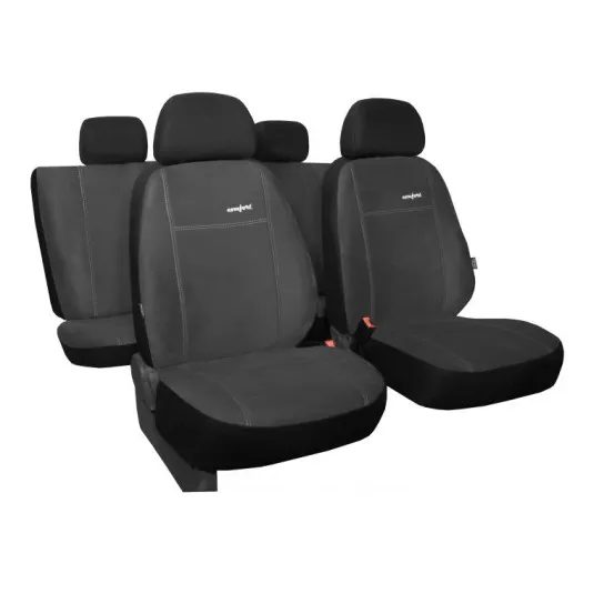 Poťahy pre AUDI A3 5dverová verzia 8L (1996-2003) Comfort (Alcantara) tmavo šedá (vyp)
