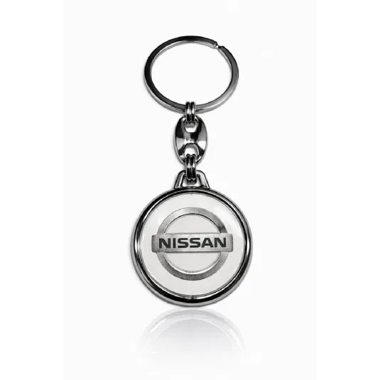 Kľúčenka živicová NISSAN okrúhla biela