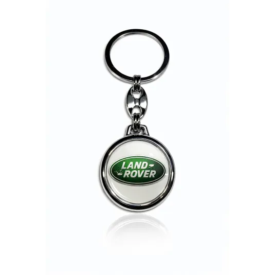 Kľúčenka Land Rover okrúhla biela
