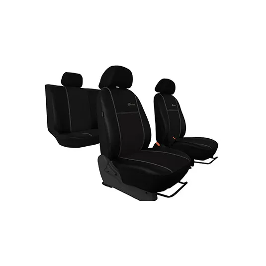 Poťahy pre NISSAN QASHQAI III (od 2021) Exclusive Alcantara (Alcantara-koža) čierna (vyp)
