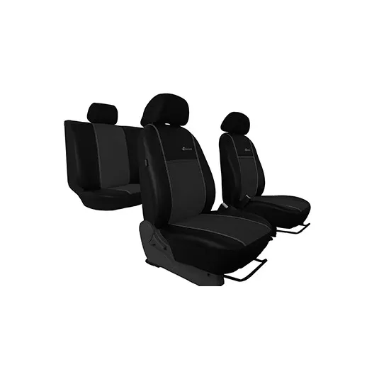 Poťahy pre SUBARU IMPREZA HATCHBACK III (2007-2013) Exclusive Alcantara (Alcantara-koža) tmavo šedá (vyp)