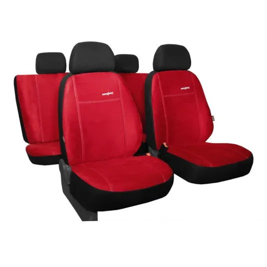 Poťahy pre VOLKSWAGEN TOUAREG I (2002-2010) Comfort (Alcantara)  červená (vyp)