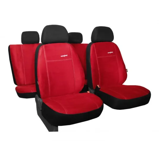 Poťahy pre CITROËN C4 3dverové I (2004-2010) Comfort (Alcantara) červená (vyp)