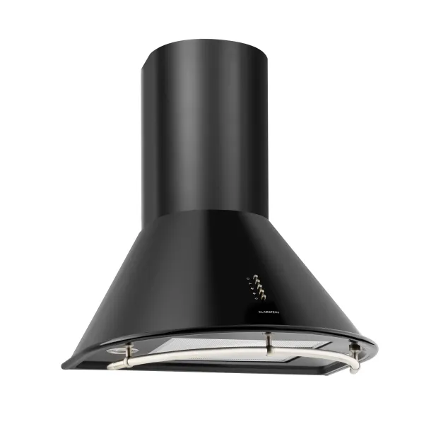 Klarstein Noir, digestor, 60 cm, komínový, 352 m³/h, retro dizajn, nehrdzavejúca oceľ, čierny