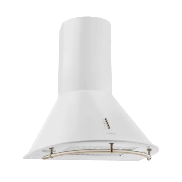 Klarstein Lumio Neo, digestor, 60 cm, komínový, 614 m³/h, retro dizajn, nehrdzavejúca oceľ, biely