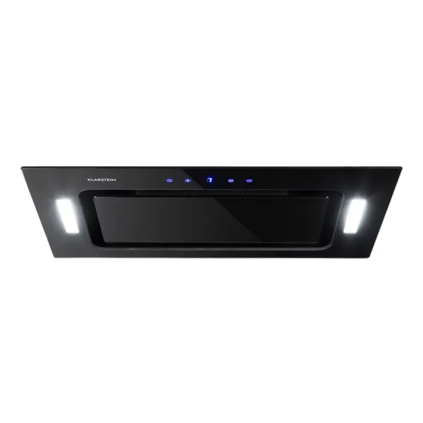 Klarstein Hektor, digestor, 52 cm, vstavaný, 467 m³/h, LED, dotykové ovládanie, sklo, čierny