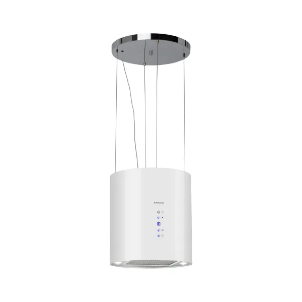 Klarstein Odsávač pár Barett v ostrovnom vyhotovení, Ø35 cm, recirkulačný režim, 522 m³/h, LED osvetlenie, filter s aktívnym uhlím
