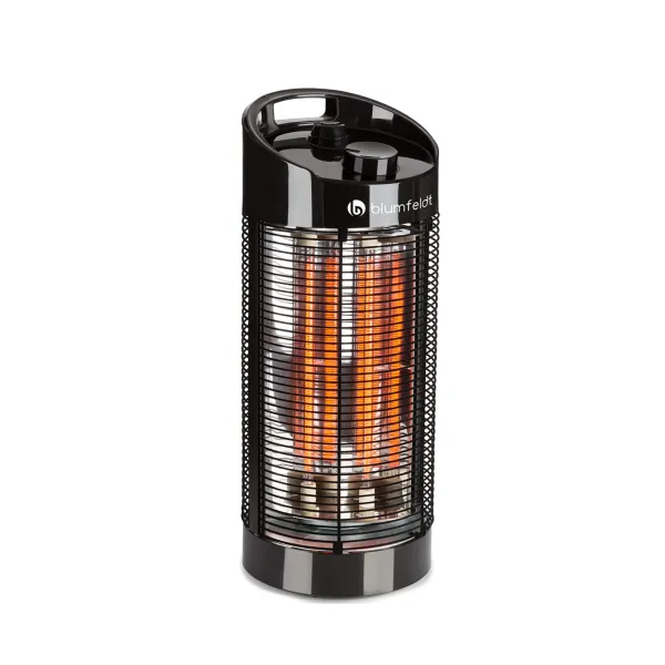 Blumfeldt Heat Guru 360, stojanový ohrievač, 1200/600 W, 2 stupne ohrevu, IPX4, čierny
