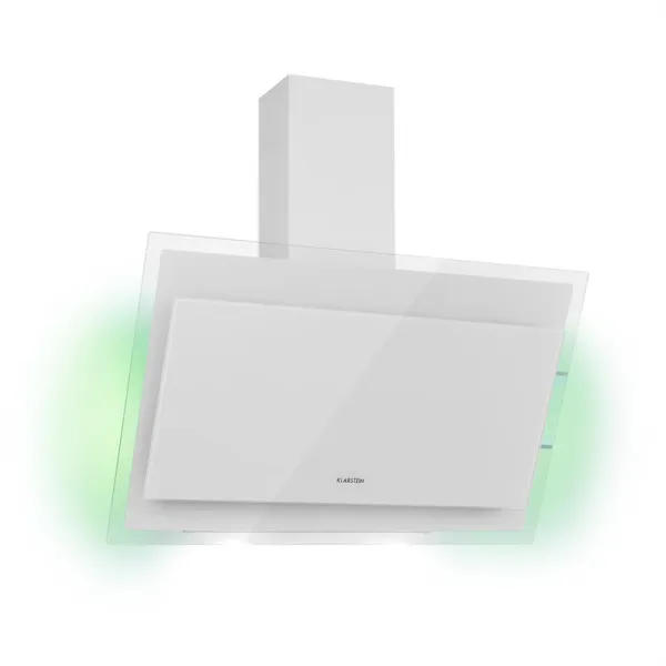 Klarstein Mirage 90, digestor, 90 cm, nástenný, 515 m³/h, A++, dotykový panel, RGB svetlo, biely