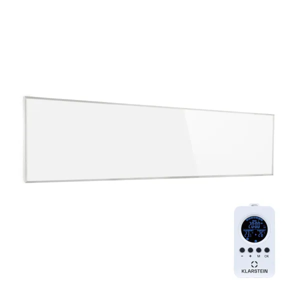 Klarstein Wonderwall Air 36, infračervený ohrievač, 120 x 30 cm, 360 W, nástenná montáž, diaľkový ovládač, biely