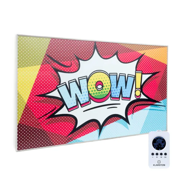 Klarstein Wonderwall Air Art 60, infračervený ohrievač, 101 x 60 cm, 600W, nástenná inštalácia, diaľkové ovládanie