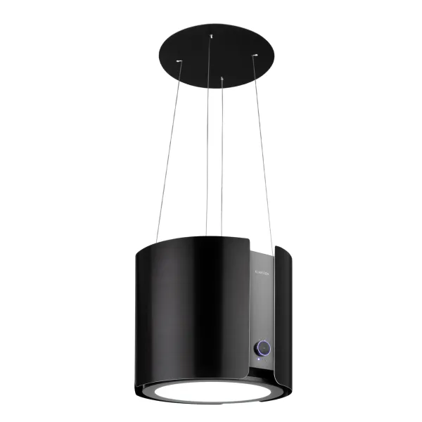 Klarstein Skyfall, digestor, 45 cm, ostrovčekový, 413 m³/h, LED, nehrdzavejúca oceľ, čierny