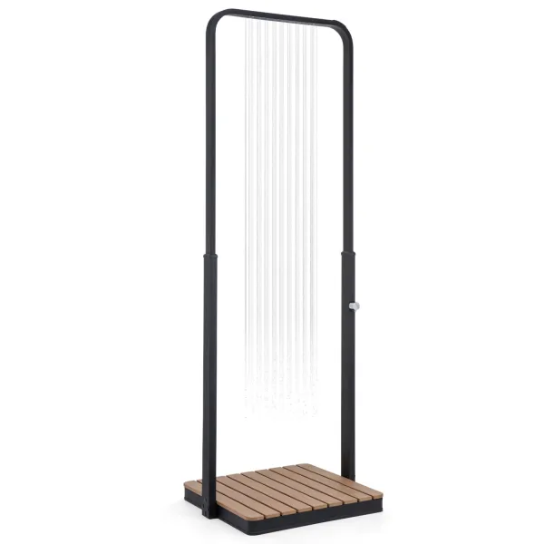 Blumfeldt Sumatra Breeze Square záhradná sprcha WPC hliník 70x55 cm štvorcová