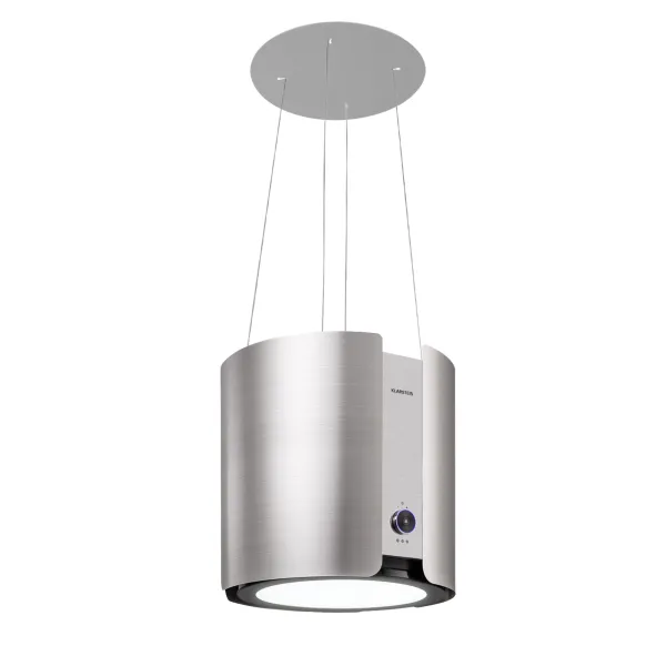 Klarstein Skyfall ostrovná odsávačka Ø45cm, recirkulácia 413m³/h, LED
