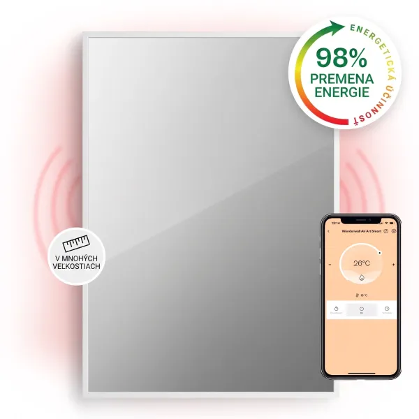 Klarstein La Palma 750 smart, infračervený ohrievač 2 v 1, 85 x 60 cm, 750W, zrkadlová predná časť
