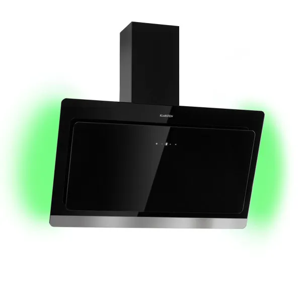 Klarstein Aurora Eco 90, digestor, 90 cm, nástenný, 515 m³/h, A++, dotykové ovládanie, čierny