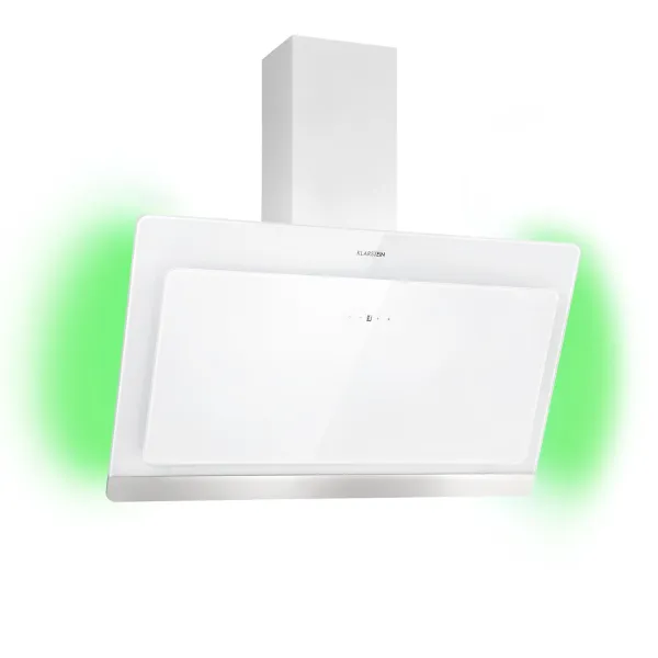 Klarstein Aurora Eco 90, digestor, 90 cm, nástenný, 515 m³/h, A++, dotykové ovládanie, biely