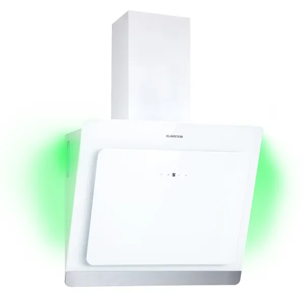 Klarstein Aurora 60 Smart, digestor, 60 cm, komínový, 585 m³/h, LED podsvietenie, A++, biely