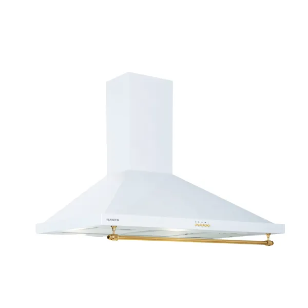 Klarstein Montblanc 90, digestor, 90 cm, nástenný, 599m³/h, LED, lišta, biely