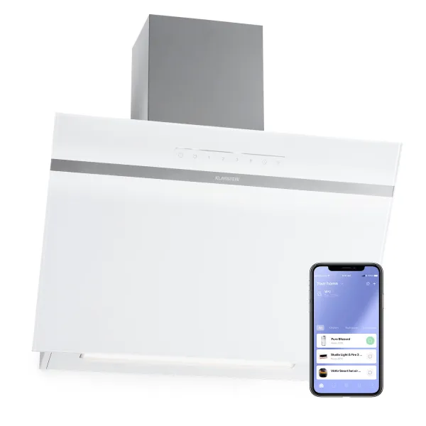Klarstein Ava 60 Smart, digestor, 60cm, nástenný, WiFi, A++, 585 m³/h, dotykový displej