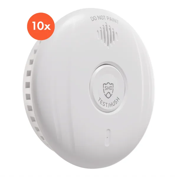 SHD by oneConcept, detektor dymu DOF Pro10, plastový, varovný signál: 85 dB, životnosť batérie 10 rokov