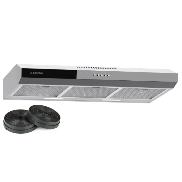 Klarstein Contempo 90, digestor, 90 cm, podskrinkový, 200 m³/h, LED, akryl, nehrdzavejúca oceľ